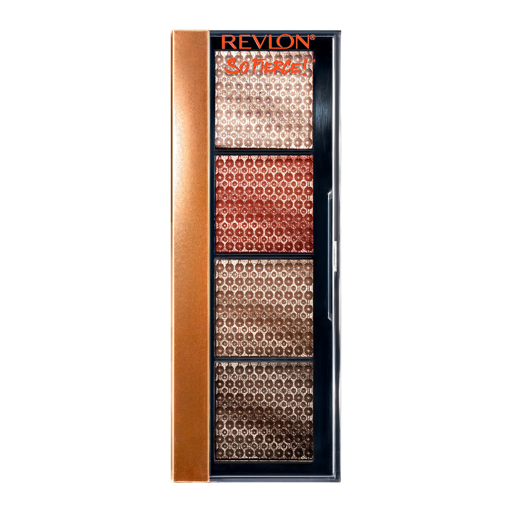 Revlon So Fierce Prismatic Eyeshadow Palette Tantrum swatches reveal vivid pigment and prism-like shine.