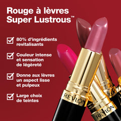 Revlon Super Lustrous Fire Ice application pout highlights smooth color transfer