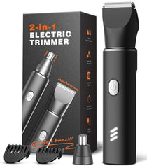 REYOLL body hair trimmer dual blades closeup demonstrates efficient grooming for quick routines.