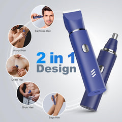 REYOLL electric razor body-trimmer with guard-change enables precise body grooming.