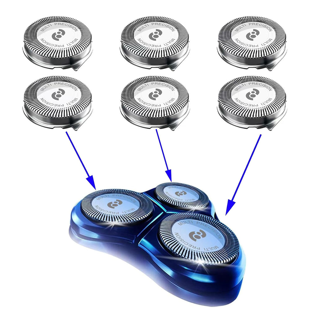 RF RollingFit HQ8 replacement heads pack front view for smoother Philips Aquatec shave