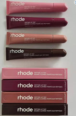 Rhode Peptide Lip Tint Set with all four shades delivering glossy, buildable color