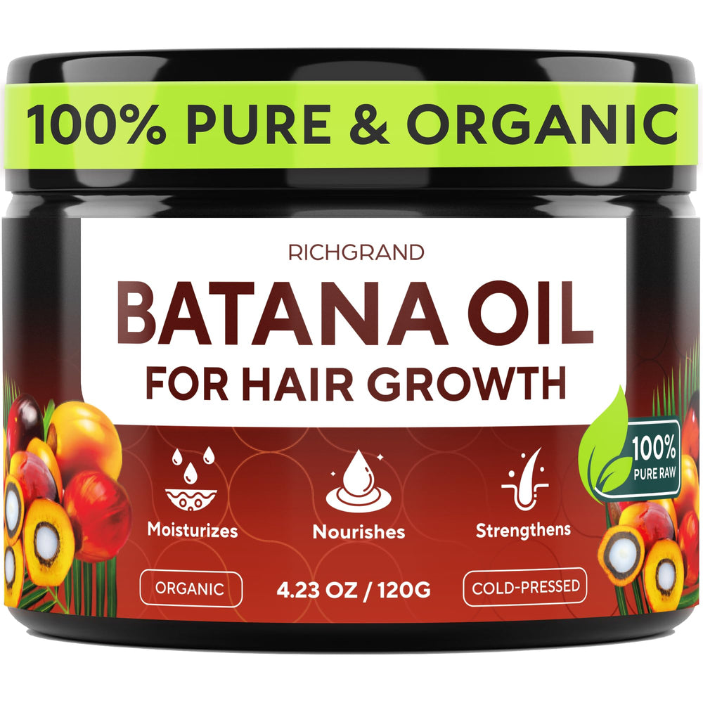 RICHGRAND Batana Oil bottle 4oz nourishes hair for fuller strands.
