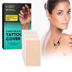 Richie House tattoo cover up patch packaging image shows compact travel kit for concealment on the go.