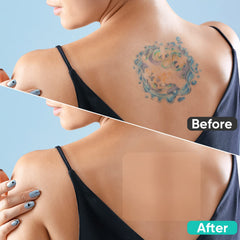 Richie House tattoo cover up patch waterproof adhesive stays secure during activities.