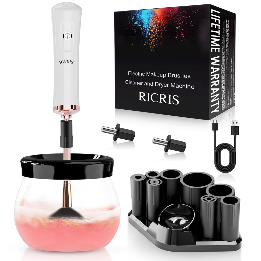 RICRIS Premium Brush Washer front view shows compact design for quick cleaning.