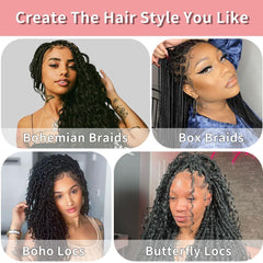 RICROF long 28-inch curly bundle, bold voluminous waves for statement braids