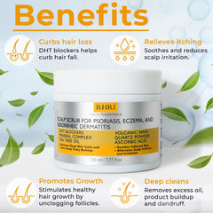 Rida Anti-Fungal Pre-Shampoo Scrub mineral complex highlights nutrient support for scalp