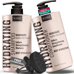 Rida Hair Hydrating Shampoo bottle showcases luxurious moisture for dry strands