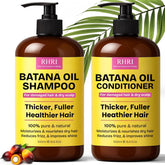 Rida Hair Batana Shampoo bottle demonstrates deep hydration for frizz control.