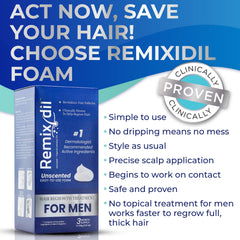 Rida Hair Remixidil foam application angle showing targeted scalp placement