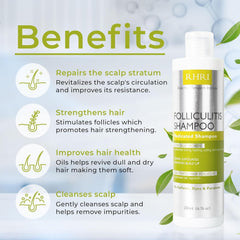 Rida Hair Research Institute Folliculitis shampoo lather showing exfoliating action