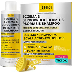 Rida Hair Research Institute psoriasis shampoo bottle for itchy scalp relief