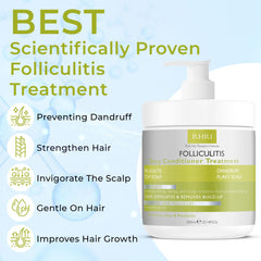 Rida Hair scalp-care application close-up applying conditioner to scalp for cooling relief.