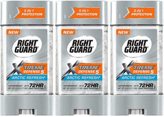 Right Guard Total Defense 5 Power Gel Artic Refresh bottle front with emphasis on all-day protection