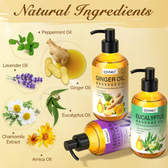RIHAKO eucalyptus-mint-oil bottle for muscle relief and refreshing scent