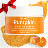RIHAKO Pumpkin Enzyme Mask jar close-up, showcasing brightening skincare ritual