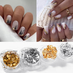 RIICFDD complete gold foil flakes for nails providing refined shine