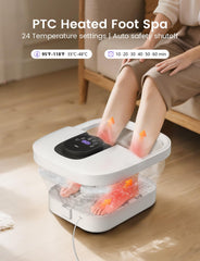RIKE foot spa bubbles with red light for soothing warmth