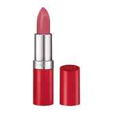 Rimmel Lasting Finish Lip Color Kate Matte 104 swatch shows satin-matte payoff.
