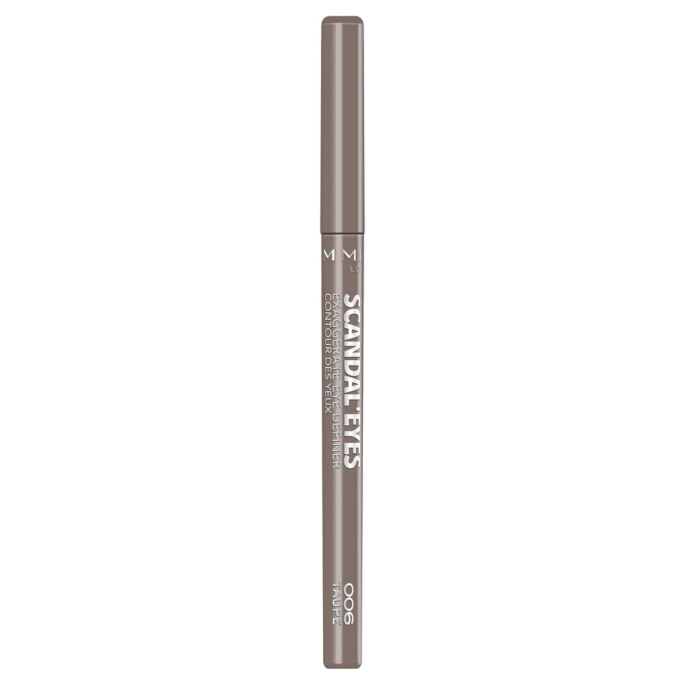 Rimmel Scandaleyes Exaggerate Eye Definer Taupe 006 creates bold, long-wearing lines for all-day definition.