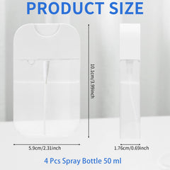 Rimoev clear 50ml bottles top view for easy visibility and quick refills.