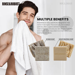 Rinse & Robust kraft packaging box makes a gift-ready presentation.