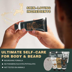 Rinse & Robust men's grooming set image highlighting beard care essentials for daily routines.