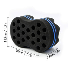 RioRand hair sponge magic barber twist brush-02 compact tool for salon-style curls.