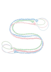 Rip Tie tropical 3-pack packshot — vibrant bands for tangle-free daily wear.