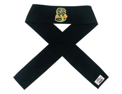 Ripple Junction Cobra Kai headband logo closeup for show-ready cosplay