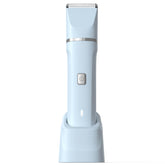 Risina electric shaver for women blue handle angle for precise body trimming