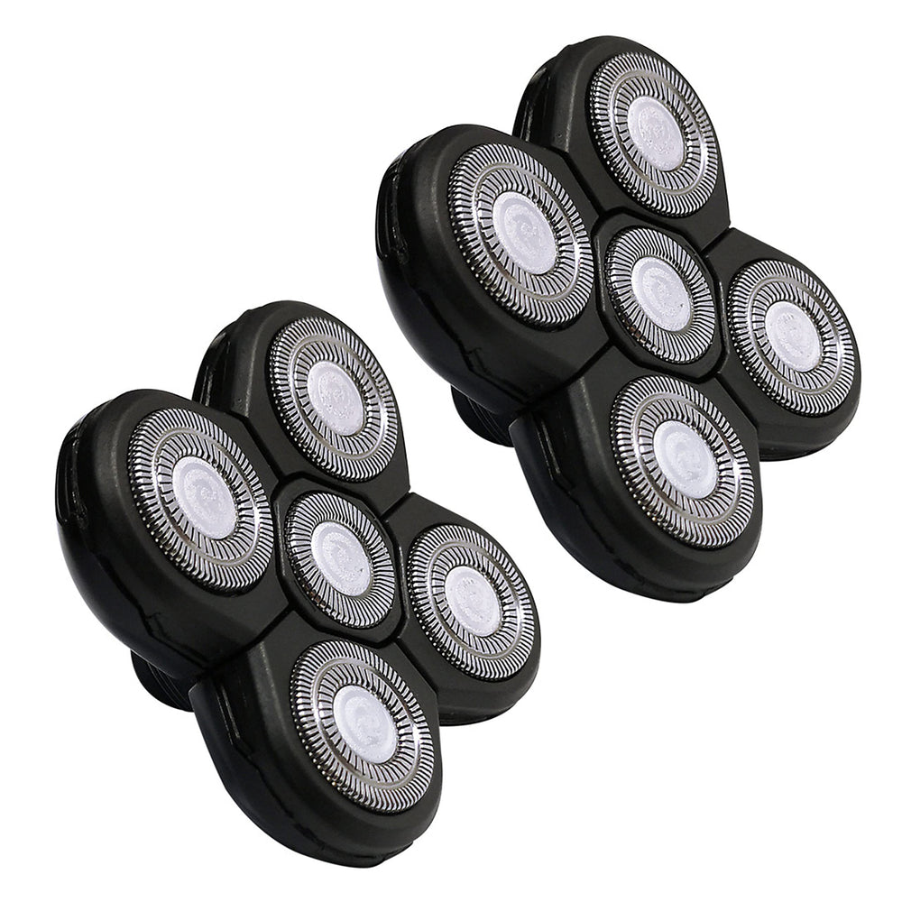 Ritammi 5-in-1 razor heads closeup with five flex blades for precise contouring.