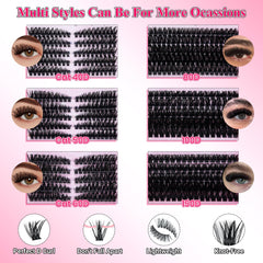 RITALASH lash clusters kit densities 40D-60D for natural wispy volume