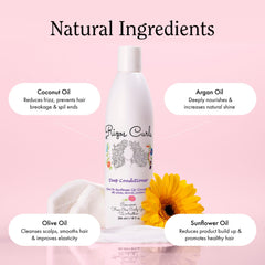 Rizos Curls curl cream dispense illustrating defined, non-crunchy curls