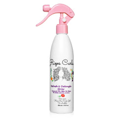 Rizos Curls Refresh and Detangle Spray bottle front for easy detangling and curl refresh