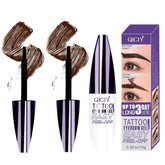 Rliolouo QICIY Peel-Off Eyebrow Gel duo pack shown for travel-ready brow tint