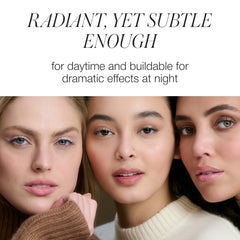 RMS Beauty Cashmere Matte Eyelights application curve demonstrates smooth cream-to-powder blend.