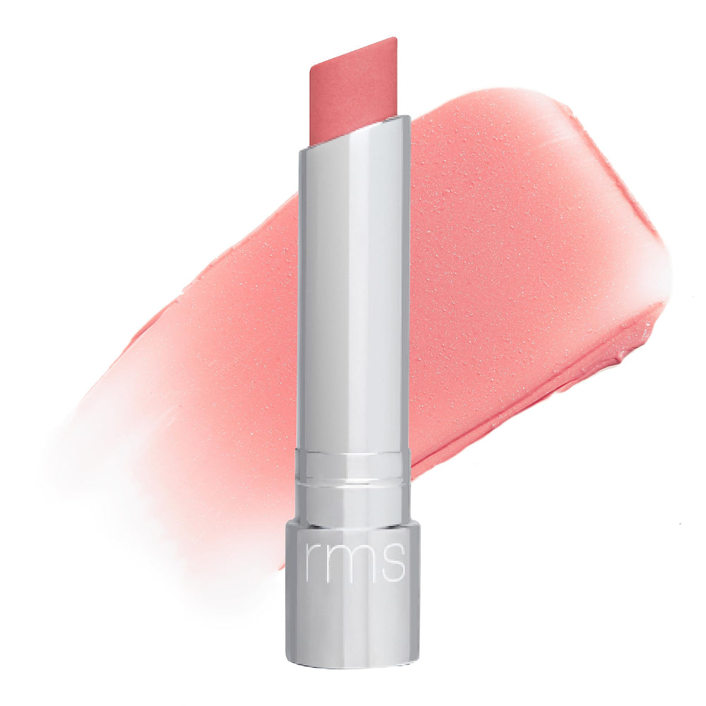RMS Beauty Tinted Lip Balm swatch shows hydrating color for everyday lips
