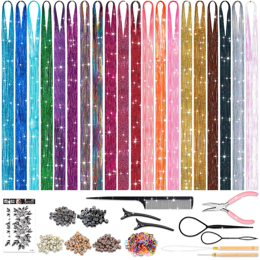 ROADPLUM hair tinsel kit package for DIY sparkle and styling