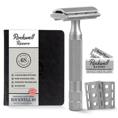 Rockwell 6S matte stainless steel razor with smooth finish for lasting durability