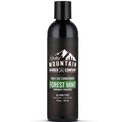 Rocky Mountain Barber Company men's conditioner bottle pours for refreshing mint aroma