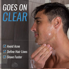 Rocky Mountain Barber Company full-shave face view highlights clear visibility for accurate line definition.