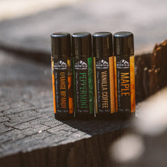 Rocky Mountain Lip Balm Set peppermint tube; refreshing coolness with lasting moisture.