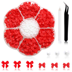 RODAKY 300pcs bow nail charms set for quick creative nail designs.