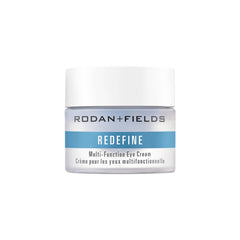 RODAN + FIELDS Redefine Eye Cream tube application highlights hydrating, smoothing benefits.