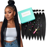 Roeula pre-stretched braiding hair 20 inch eight-pack package view for quick protective styles.