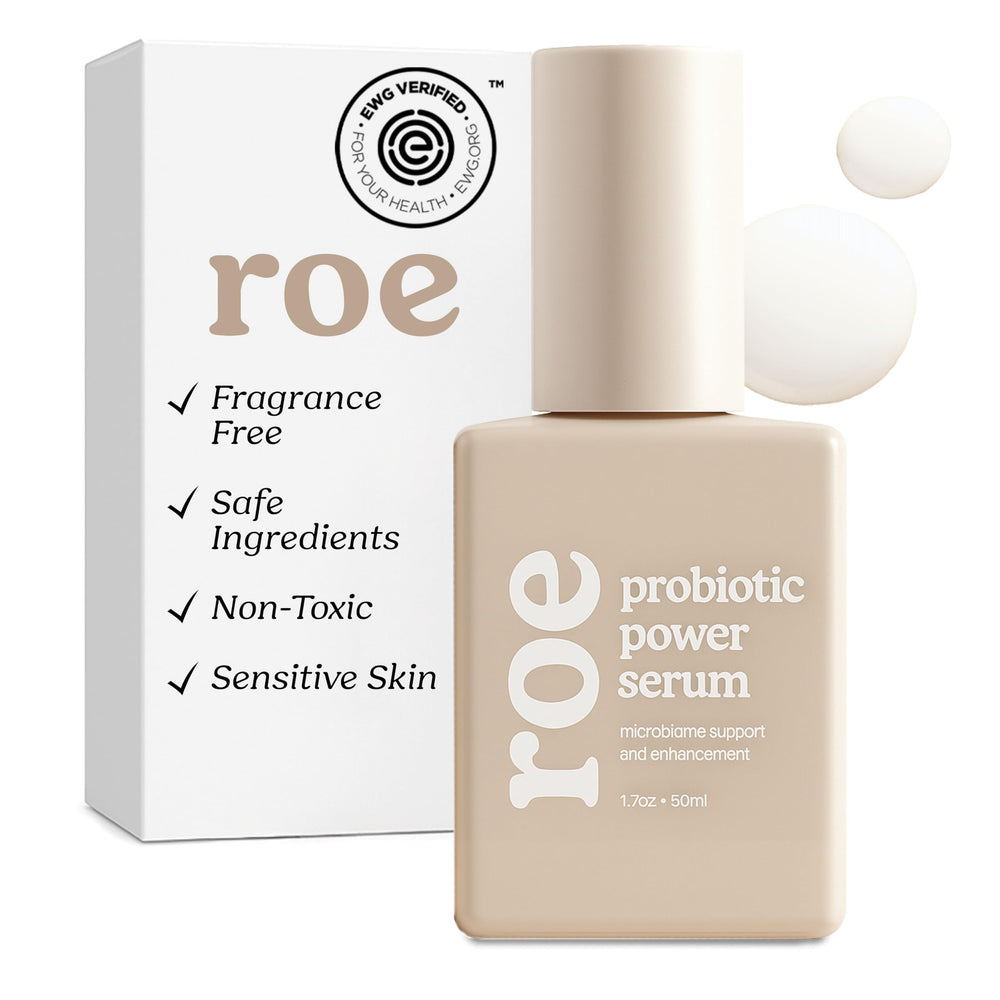 Roe Wellness baby serum bottle with dropper for gentle hydration.