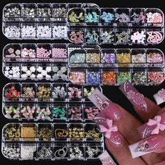 ROFIBUT Nail Charms multi-shape boxes for versatile DIY manicures