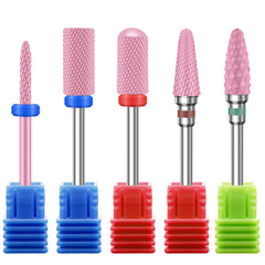 Rolokit ceramic nail drill bits coarse torch for precise cuticle prep and shaping.